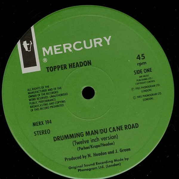 Topper Headon - Drumming Man | Mercury (MERX 194) - 3
