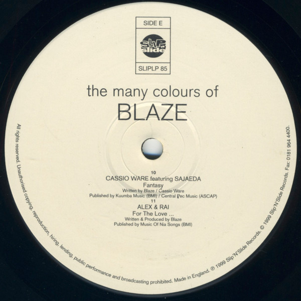 Blaze - The Many Colours Of Blaze | Slip 'n' Slide (SLIPLP 085) - 7 Blaze - The Many Colours Of Blaze | Slip 'n' Slide (SLIPLP 085) - 7