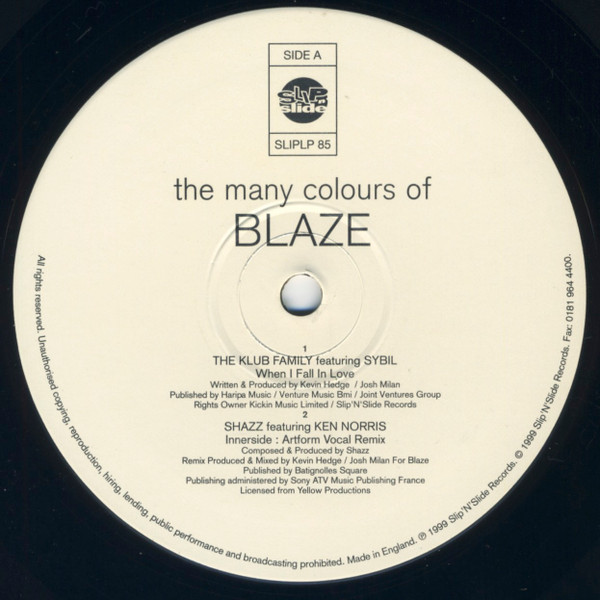 Blaze - The Many Colours Of Blaze | Slip 'n' Slide (SLIPLP 085) - 3 Blaze - The Many Colours Of Blaze | Slip 'n' Slide (SLIPLP 085) - 3