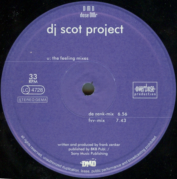 DJ Scot Project - U: The Feeling Mixes | Overdose (DMD dose 018r) - 3