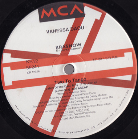 Vanessa Daou - Two To Tango | MCA Records (KR12-55241) - main Vanessa Daou - Two To Tango | MCA Records (KR12-55241) - main