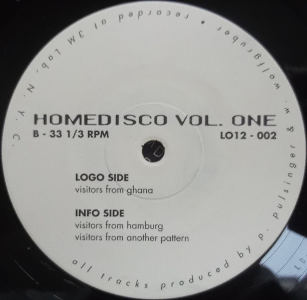 Patrick Pulsinger & Helmut Wolfgruber - Homedisco Vol. One | Loriz Sounds (LO12 - 002)