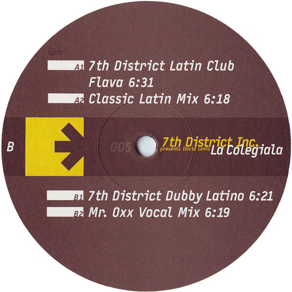 7th District Inc. Presents David Lenis - La Colegiala | Intonation Recordings (005) - 4 7th District Inc. Presents David Lenis - La Colegiala | Intonation Recordings (005) - 4