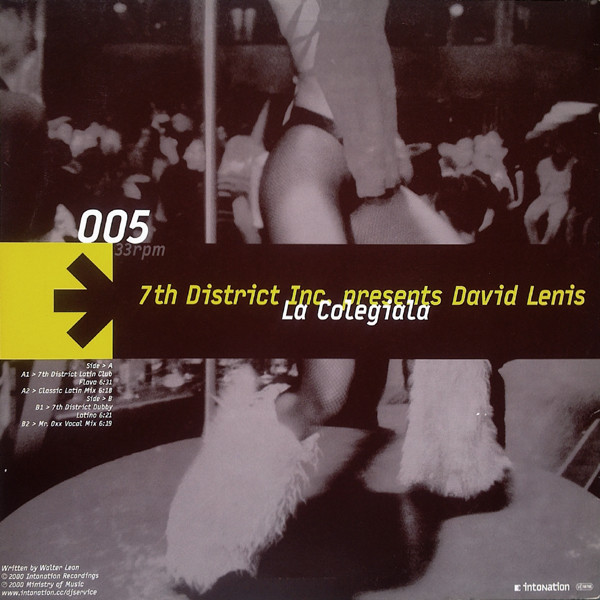 7th District Inc. Presents David Lenis - La Colegiala | Intonation Recordings (005) - 2 7th District Inc. Presents David Lenis - La Colegiala | Intonation Recordings (005) - 2