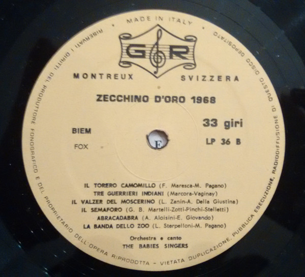 The Babies Singers - Zecchino D'Oro 1968 | GR (LP-HP 36) - 3