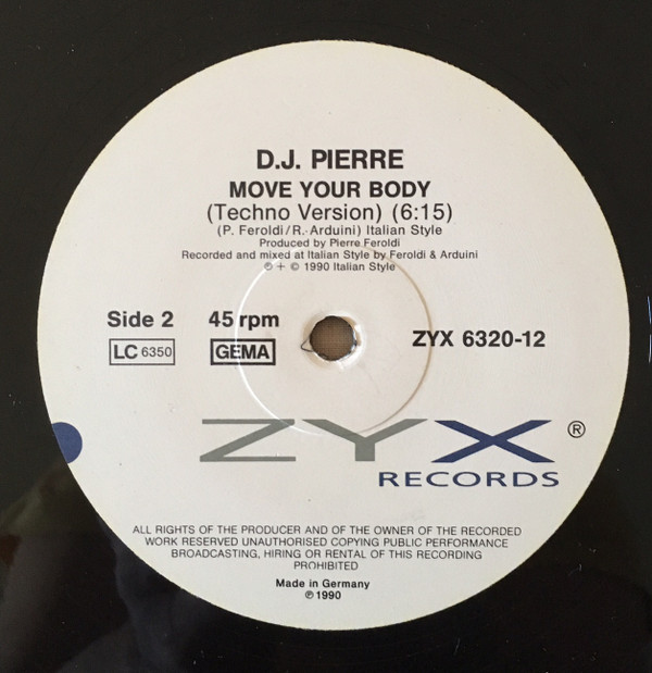 DJ Pierre - Move Your Body | ZYX Records (ZYX 6320-12) - 4