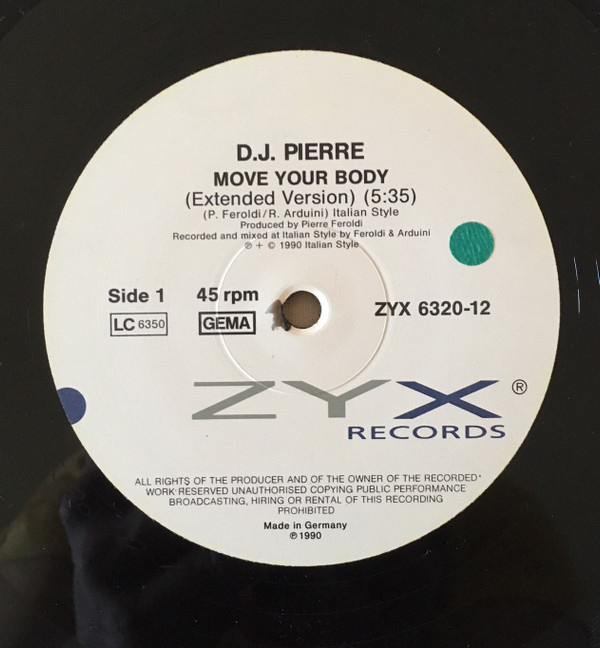 DJ Pierre - Move Your Body | ZYX Records (ZYX 6320-12) - 3