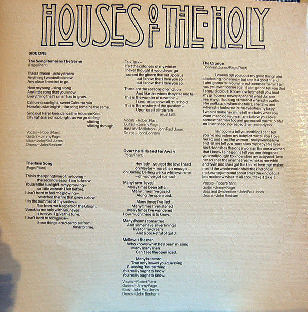 Houses Of The Holy