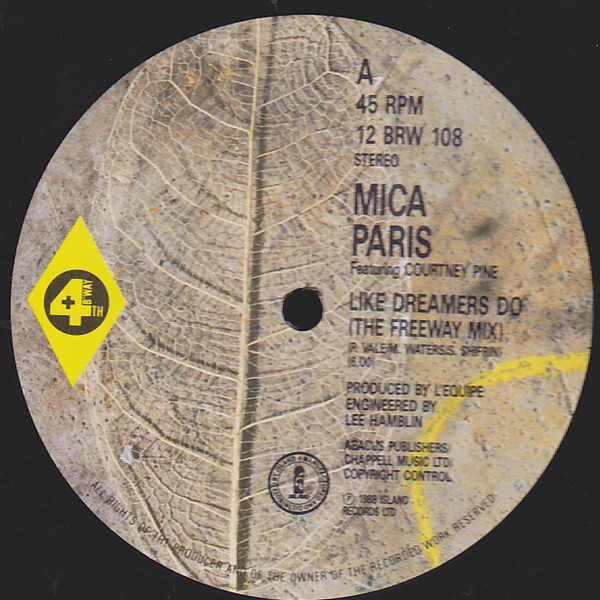 Mica Paris Featuring Courtney Pine - Like Dreamers Do | 4th & Broadway (12 BRW 108) - 3 Mica Paris Featuring Courtney Pine - Like Dreamers Do | 4th & Broadway (12 BRW 108) - 3