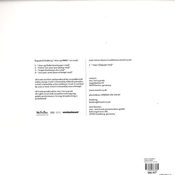Dapayk & Padberg - Close Up - RMXs | Mo's Ferry Prod. (mfp019) - 2 Dapayk & Padberg - Close Up - RMXs | Mo's Ferry Prod. (mfp019) - 2