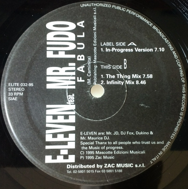 E-Leven Feat. Mr. Fudo - Fabula | Elite (ELITE 032-95) - 6