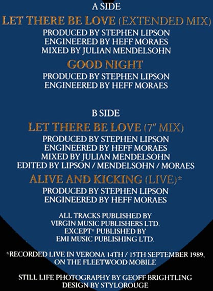 Simple Minds - Let There Be Love | Virgin (VST 1332) - 5 Simple Minds - Let There Be Love | Virgin (VST 1332) - 5