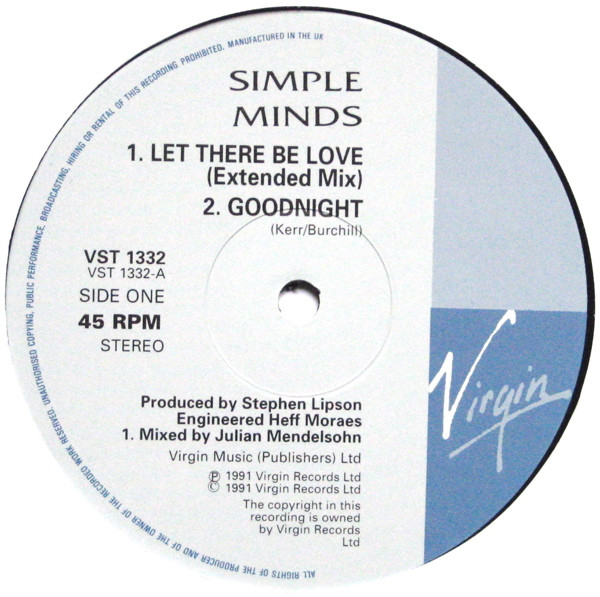 Simple Minds - Let There Be Love | Virgin (VST 1332) - 3 Simple Minds - Let There Be Love | Virgin (VST 1332) - 3