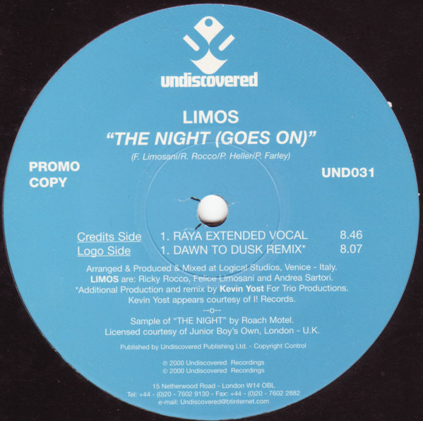 Limos - The Night (Goes On) | Undiscovered (UND 031)