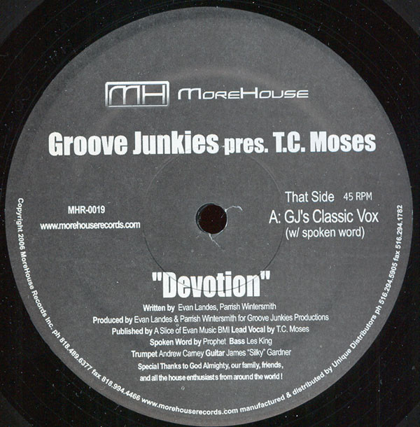 Groove Junkies pres. T.C. Moses - Devotion | MoreHouse Records (MHR-0019) - 2 Groove Junkies pres. T.C. Moses - Devotion | MoreHouse Records (MHR-0019) - 2