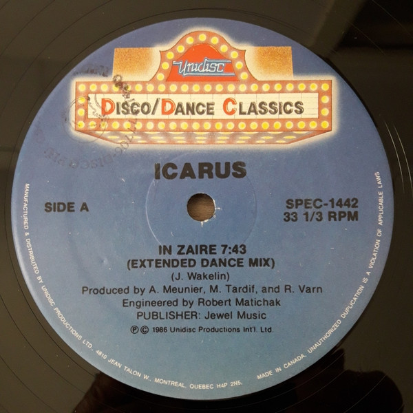 Icarus - In Zaire / Stone Fox Chase | Unidisc (SPEC-1442) - main Icarus - In Zaire / Stone Fox Chase | Unidisc (SPEC-1442) - main