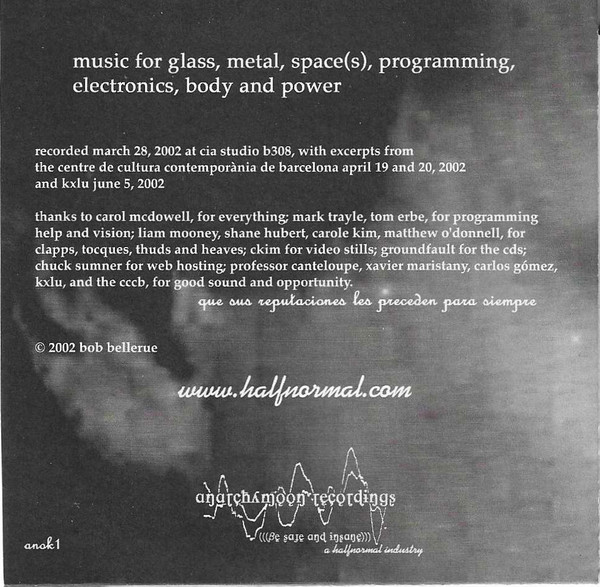 Bob Bellerue / Halfnormal - Threat Level Charlie | Anarchymoon Recordings (anok1) - 2
