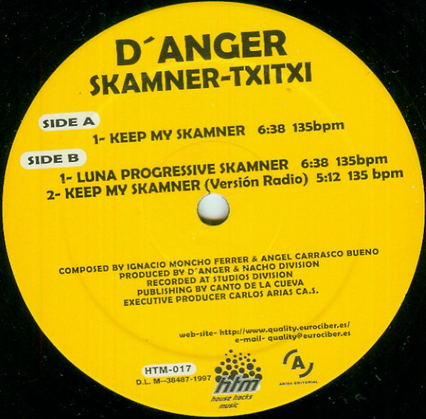 D'Anger - Keep My Skamner | House Tracks Music (HTM-017) - 2