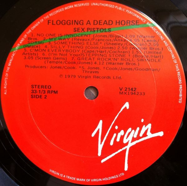 Sex Pistols - Flogging A Dead Horse | Virgin (V 2142) - 4 Sex Pistols - Flogging A Dead Horse | Virgin (V 2142) - 4