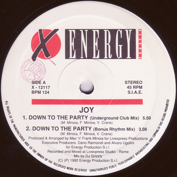 Joy Garrison - Down To The Party | X-Energy Records (X-12117) - 2
