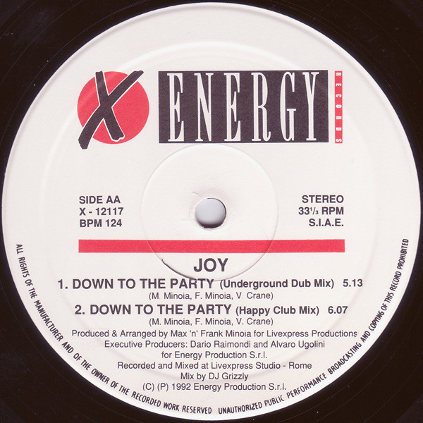 Joy Garrison - Down To The Party | X-Energy Records (X-12117) - 3