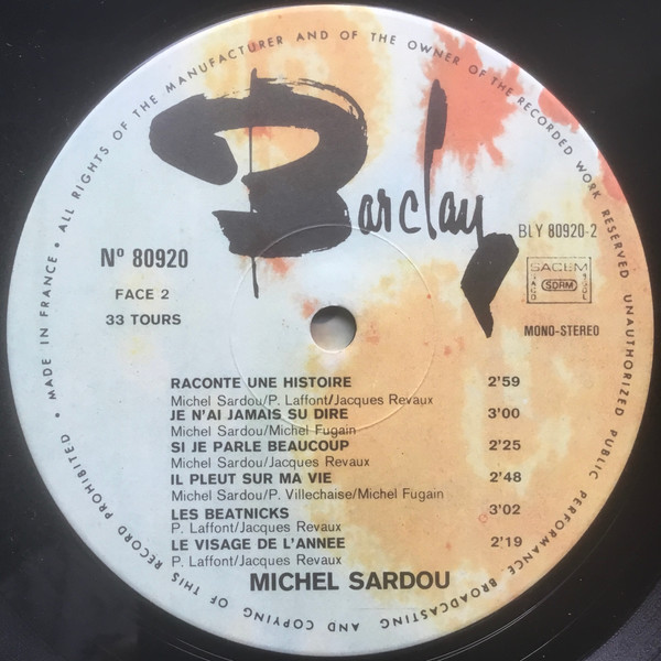 Michel Sardou - Michel Sardou | Barclay (80.919 / 920) - 7 Michel Sardou - Michel Sardou | Barclay (80.919 / 920) - 7
