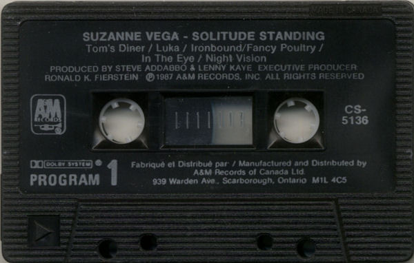 Suzanne Vega - Solitude Standing | A&M Records (CS-5136) - 3 Suzanne Vega - Solitude Standing | A&M Records (CS-5136) - 3
