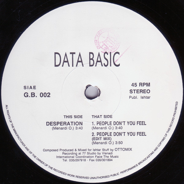 Data Basic - Desperation | Groovy Beat (G.B. 002) - main Data Basic - Desperation | Groovy Beat (G.B. 002) - main