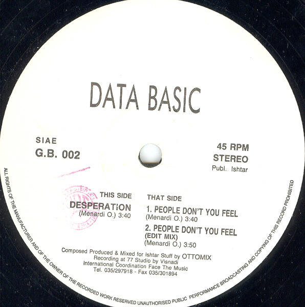 Data Basic - Desperation | Groovy Beat (G.B. 002) - 2 Data Basic - Desperation | Groovy Beat (G.B. 002) - 2