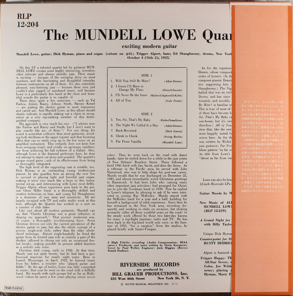 The Mundell Lowe Quartet