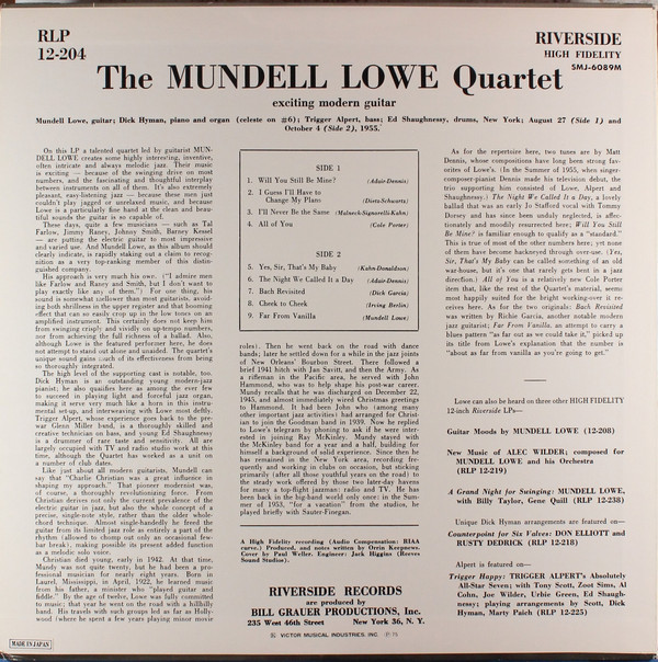 The Mundell Lowe Quartet