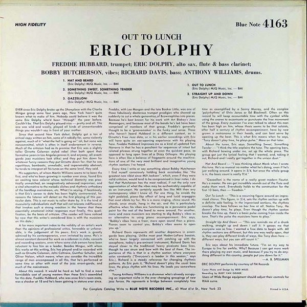 Eric Dolphy - Out To Lunch! | Blue Note (BLP 4163) - 2
