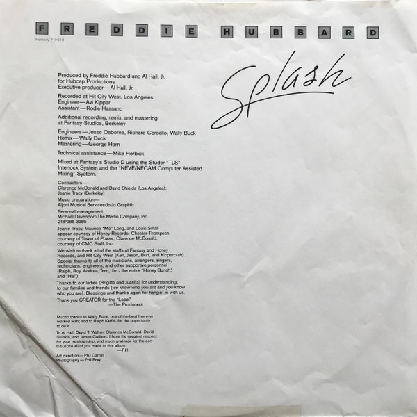 Freddie Hubbard - Splash | Fantasy (F-9610) - 3