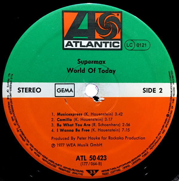 Supermax - World Of Today | Atlantic (ATL 50 423) - 4