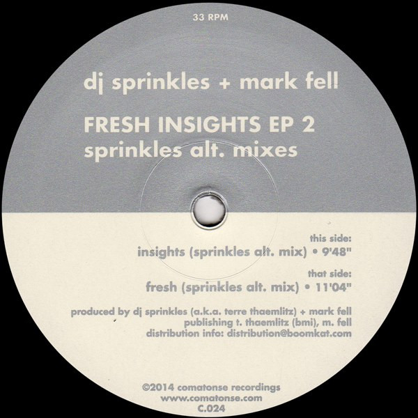 DJ Sprinkles + Mark Fell - Fresh Insights EP 2 | Comatonse Recordings (C.024) - main