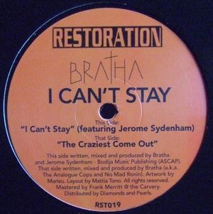 Bratha - I Can’t Stay | Restoration Records (RST-019) - 3