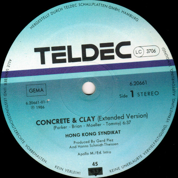 Hong Kong Syndikat - Concrete + Clay | TELDEC (6.20661) - 3