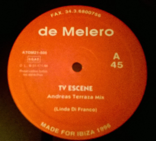 De Melero - TV Escene / Dónde Estás Mi Amor | Not On Label (ATOM21-505) - main De Melero - TV Escene / Dónde Estás Mi Amor | Not On Label (ATOM21-505) - main