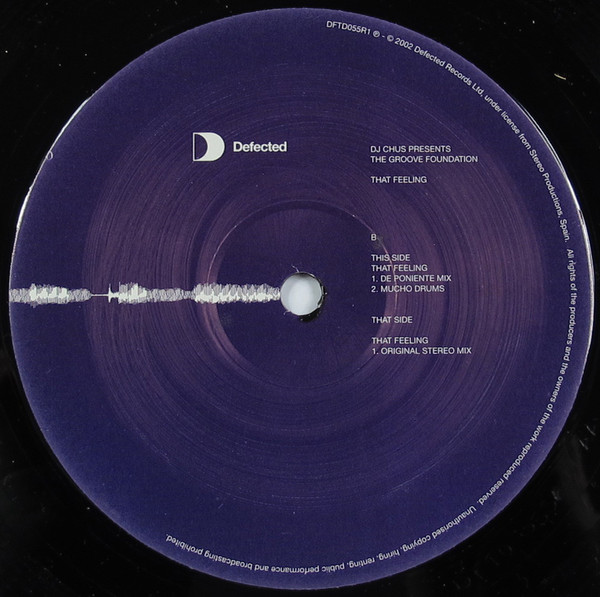 DJ Chus Presents Groove Foundation - That Feeling | Defected (DFTD055R1) - 3
