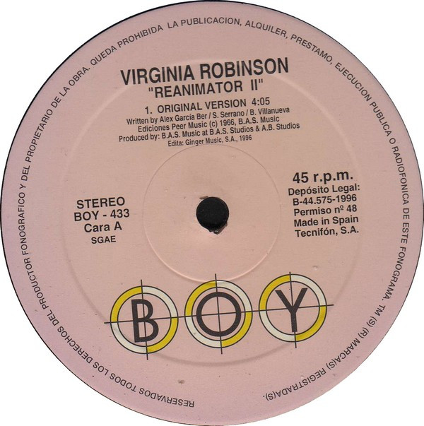 Virginia Robinson - Reanimator II | Boy Records (BOY - 433) - 2