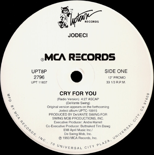 Jodeci - Cry For You | Uptown Records (UPT8P 2796) - 3