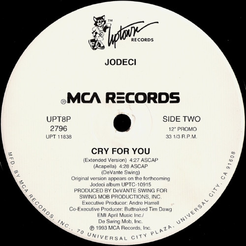 Jodeci - Cry For You | Uptown Records (UPT8P 2796) - 4