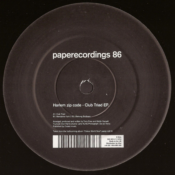 Harlem Zip Code - Club Triad EP | Paper Recordings (paperecordings 86) - main