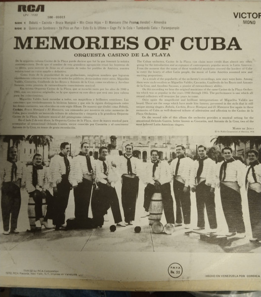 Orquesta Casino De La Playa - Memorias de Cuba | RCA Victor (LPV-1122) - 4 Orquesta Casino De La Playa - Memorias de Cuba | RCA Victor (LPV-1122) - 4