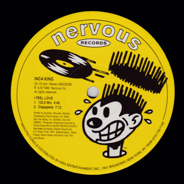 Inca King - I Feel Love | Nervous Records (NE20223) - 3