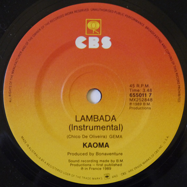 Kaoma - Lambada | CBS (655011 7) - 4