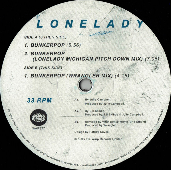 LoneLady - Bunkerpop | Warp Records (WAP377) - 4 LoneLady - Bunkerpop | Warp Records (WAP377) - 4