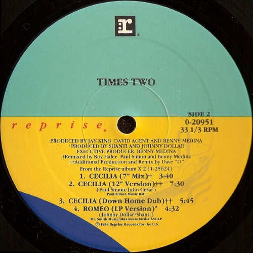 Times Two - Cecilia | Reprise Records (0-20951) - 4 Times Two - Cecilia | Reprise Records (0-20951) - 4