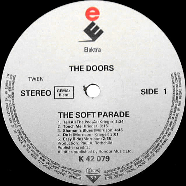 The Doors - The Soft Parade | Elektra (42 079) - 3