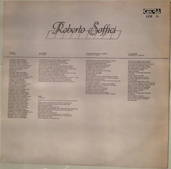Roberto Soffici - Dimenticare | Cetra (LPX 76) - 4